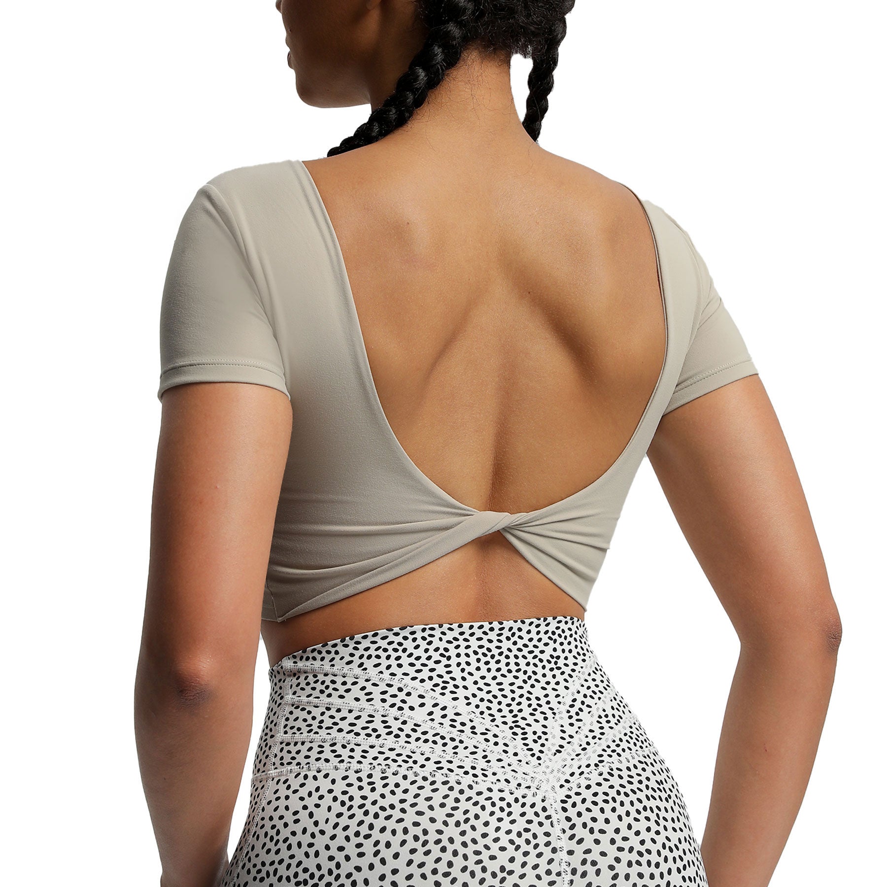 Aoxjox "Emma" Short Sleeve Twist Back Top