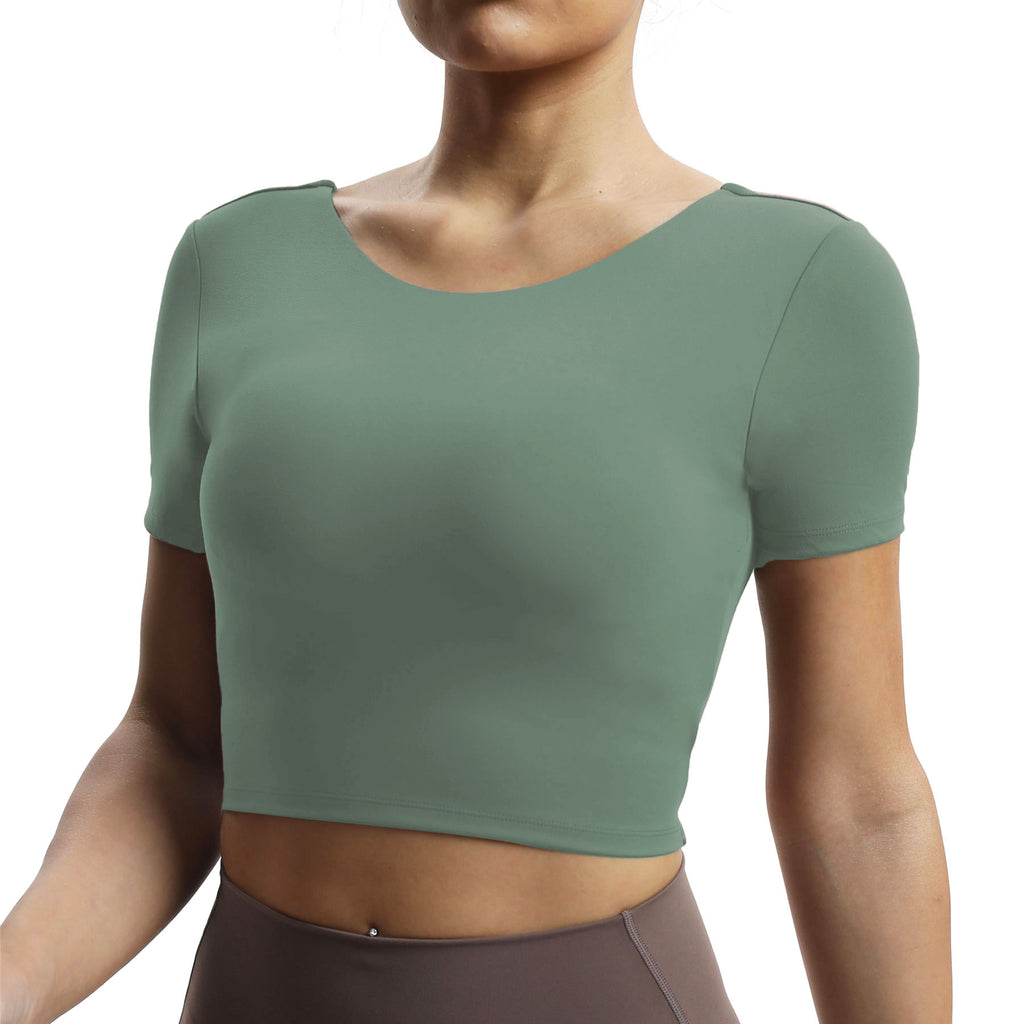 Aoxjox "Emma" Short Sleeve Twist Back Top