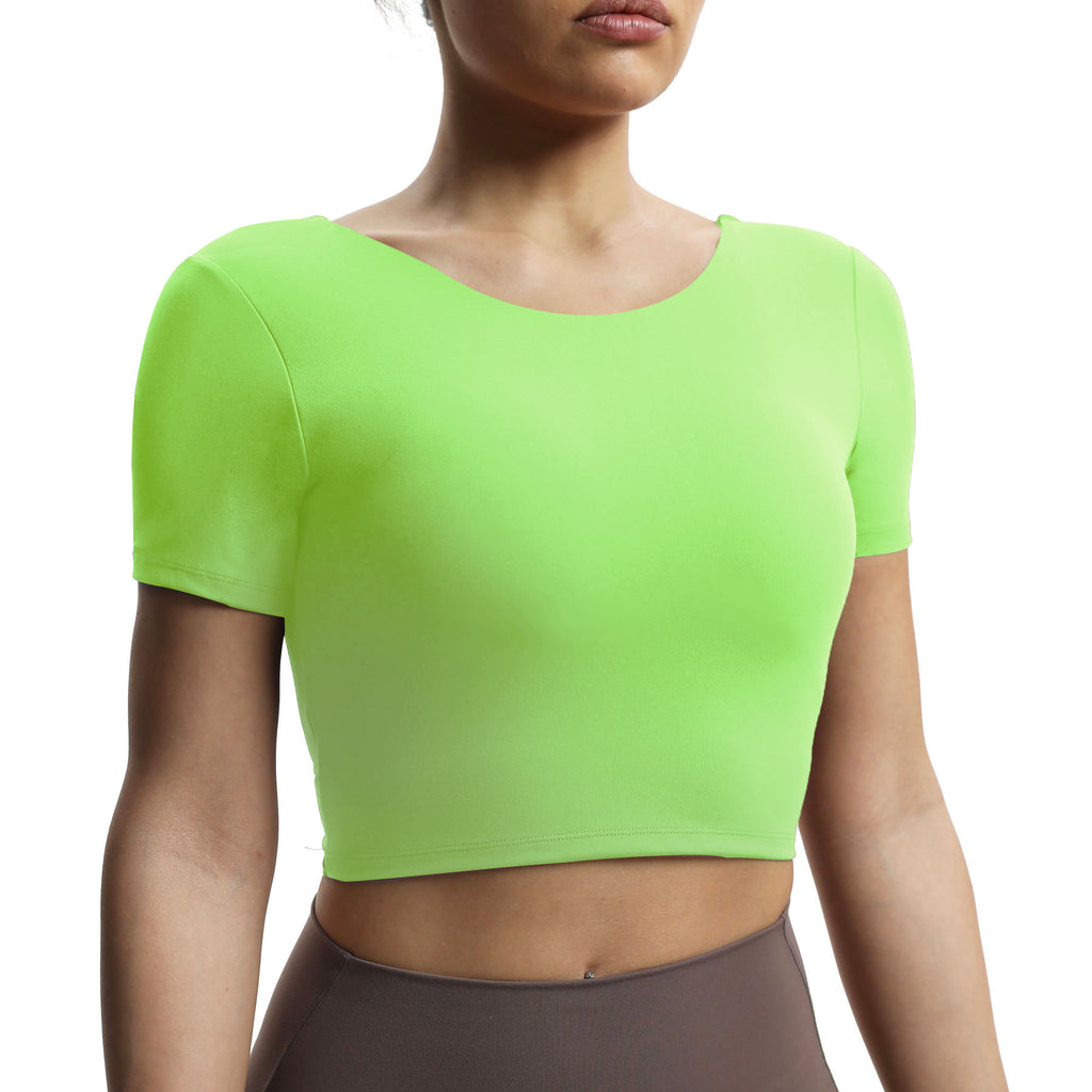 Aoxjox "Emma" Short Sleeve Twist Back Top
