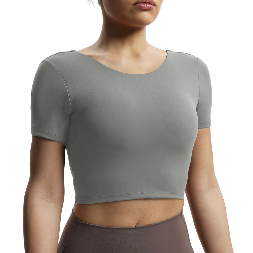 Aoxjox "Emma" Short Sleeve Twist Back Top