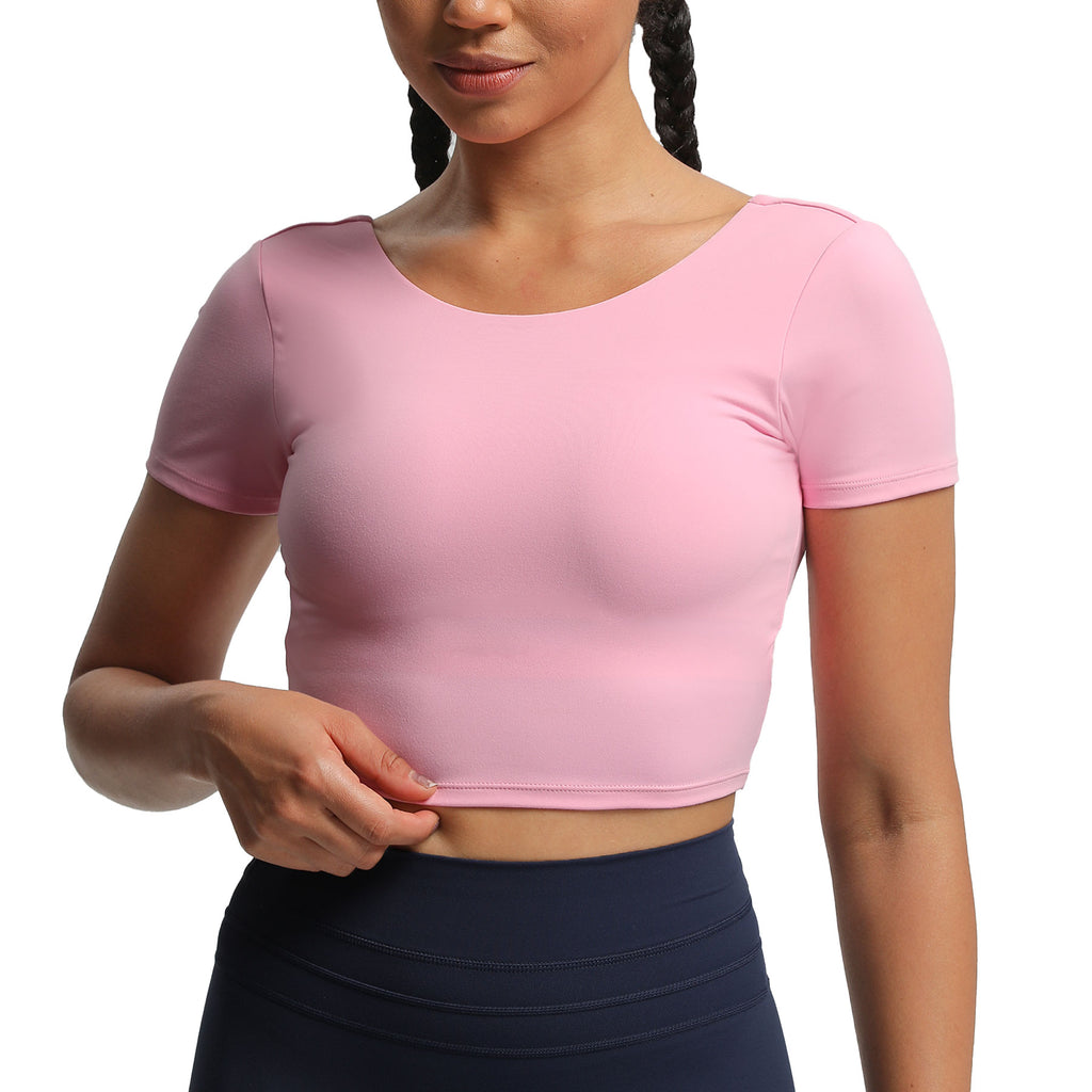 Aoxjox "Emma" Short Sleeve Twist Back Top