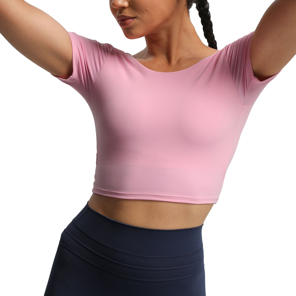 Aoxjox "Emma" Short Sleeve Twist Back Top