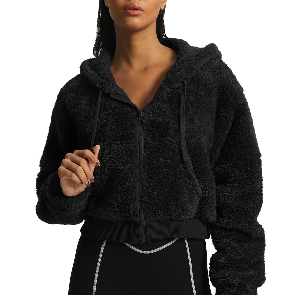 Aoxjox "Teddy" Oversized Hooded Zip Sweater