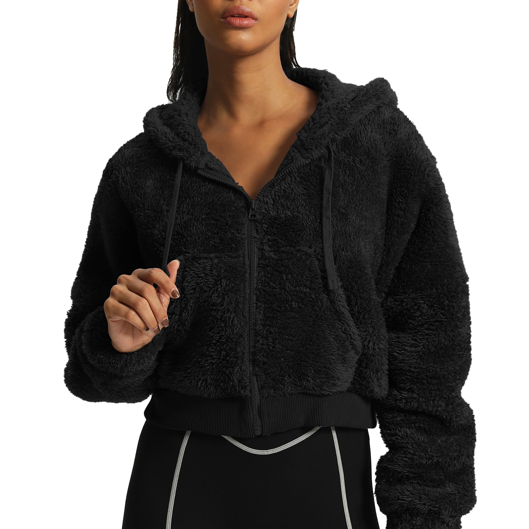 Aoxjox "Teddy" Oversized Hooded Zip Sweater