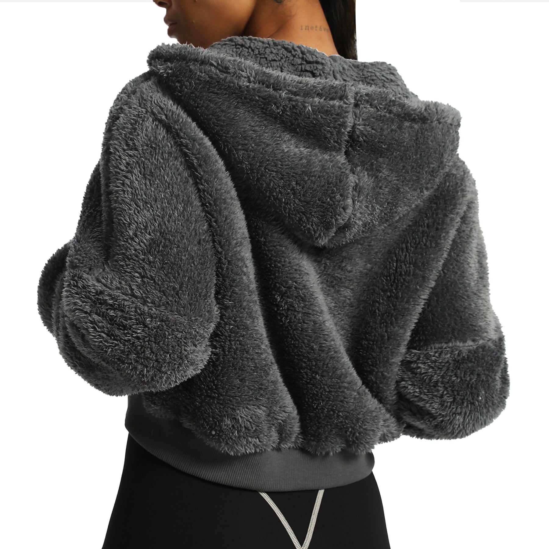 Aoxjox "Teddy" Oversized Hooded Zip Sweater