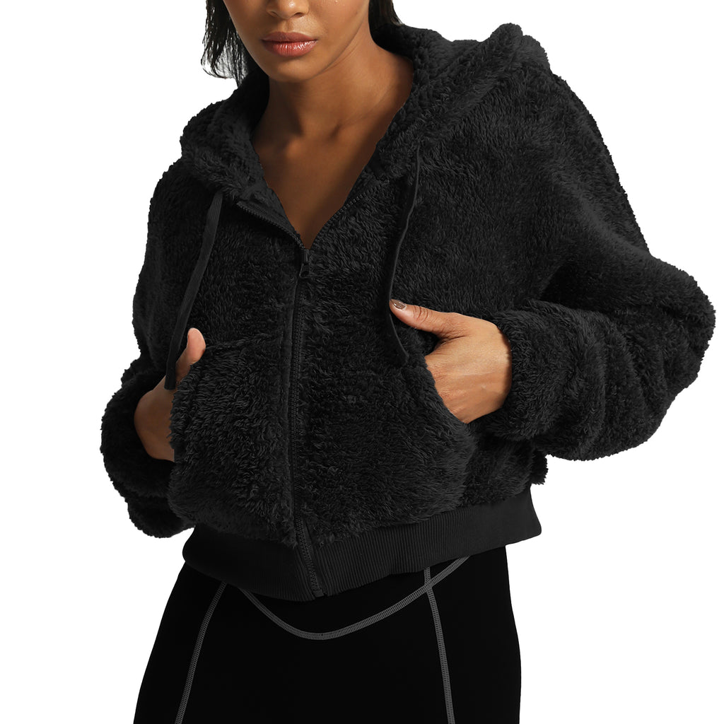 Aoxjox "Teddy" Oversized Hooded Zip Sweater