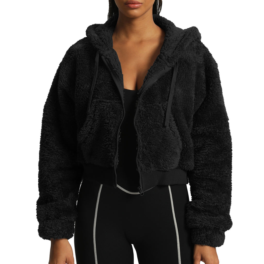 Aoxjox "Teddy" Oversized Hooded Zip Sweater