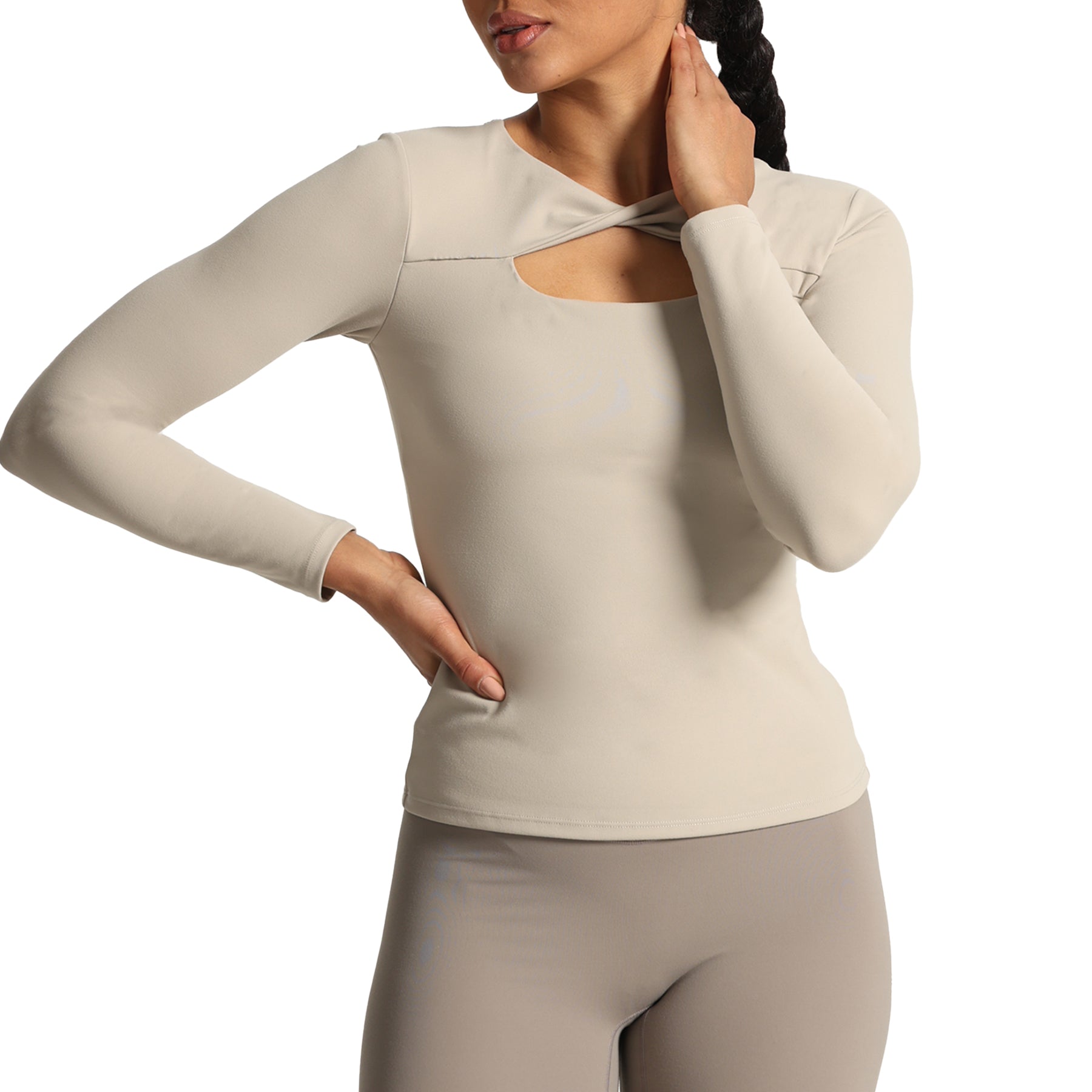 Aoxjox Tara Twist Long-Sleeve Top