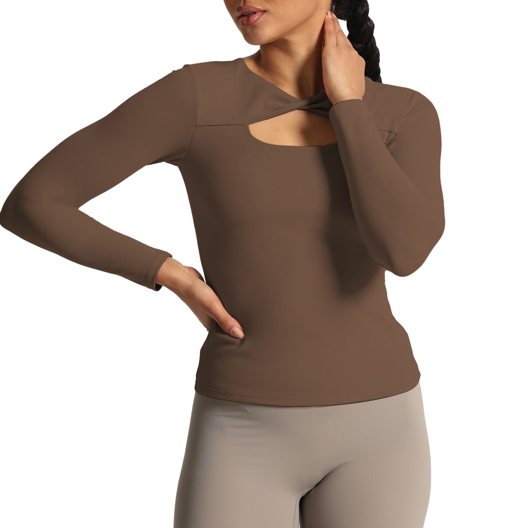 Aoxjox Tara Twist Long-Sleeve Top