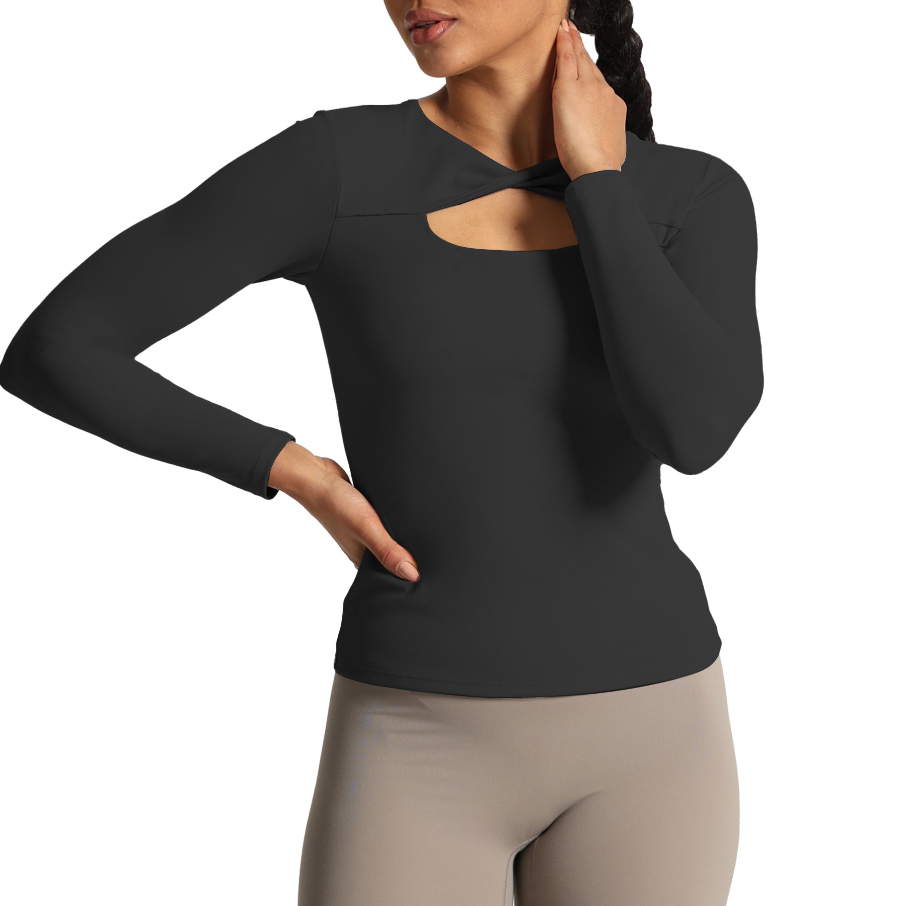 Aoxjox Tara Twist Long-Sleeve Top