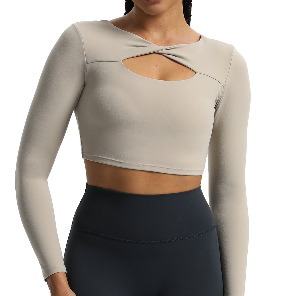 Aoxjox Tara Twist Long Sleeve Crop