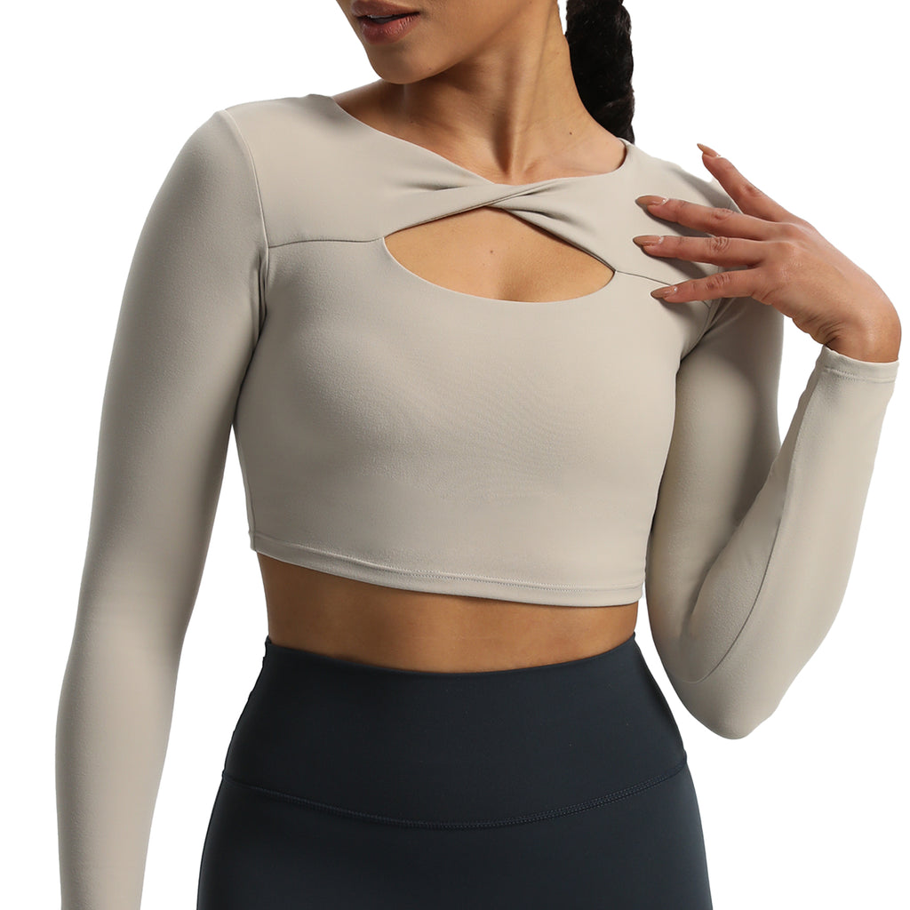 Aoxjox Tara Twist Long Sleeve Crop