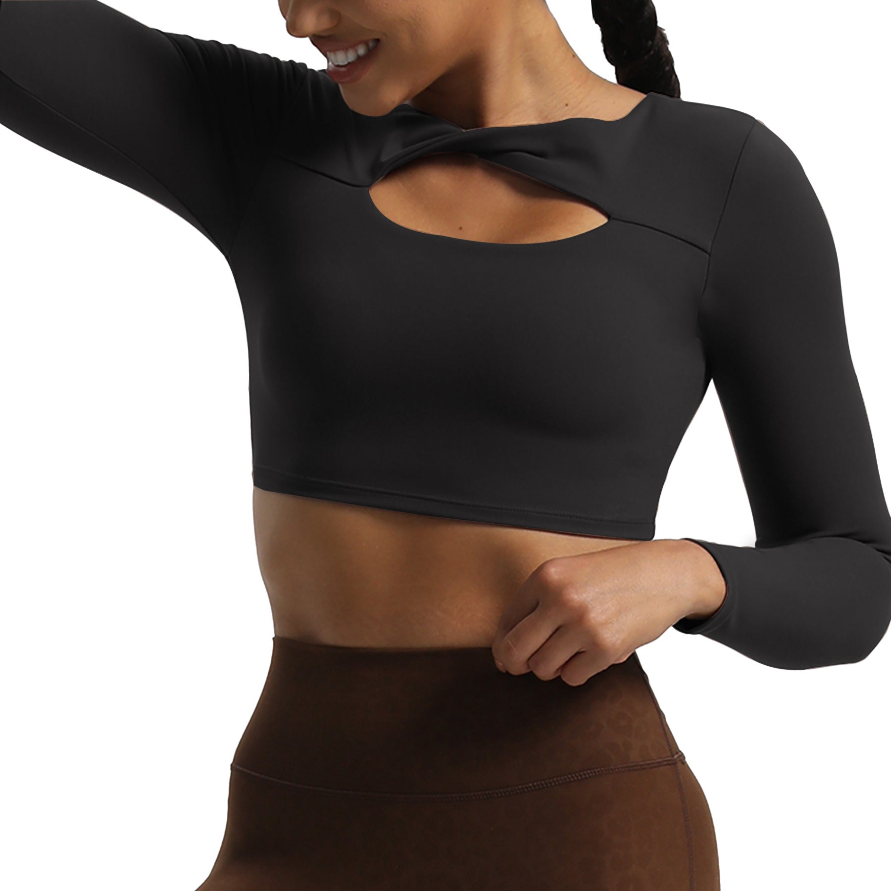 Aoxjox Tara Twist Long Sleeve Crop
