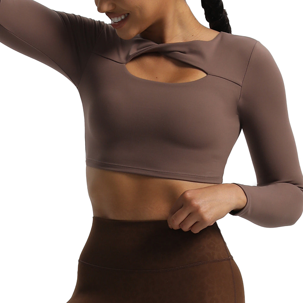 Aoxjox Tara Twist Long Sleeve Crop