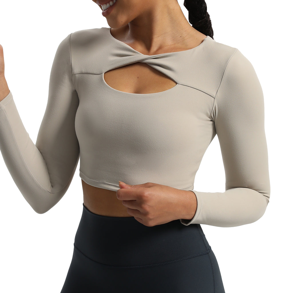 Aoxjox Tara Twist Long Sleeve Crop