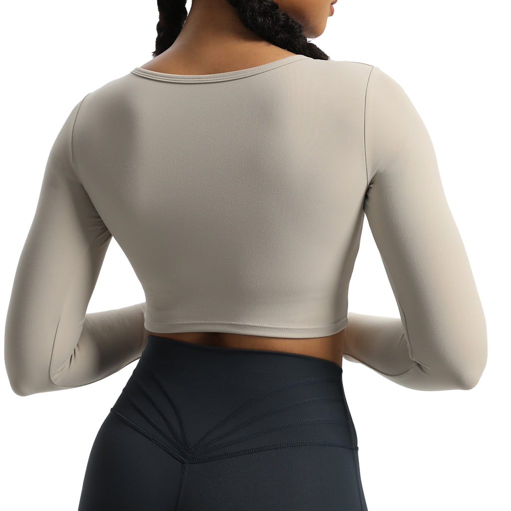Aoxjox Tara Twist Long Sleeve Crop