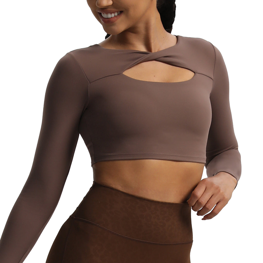 Aoxjox Tara Twist Long Sleeve Crop
