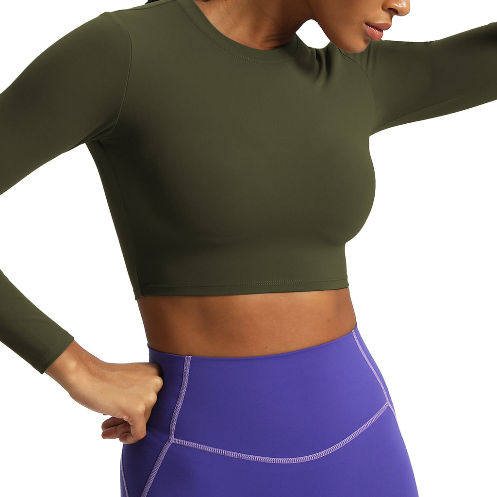 Aoxjox "Long Sleeve" Cropped Crop