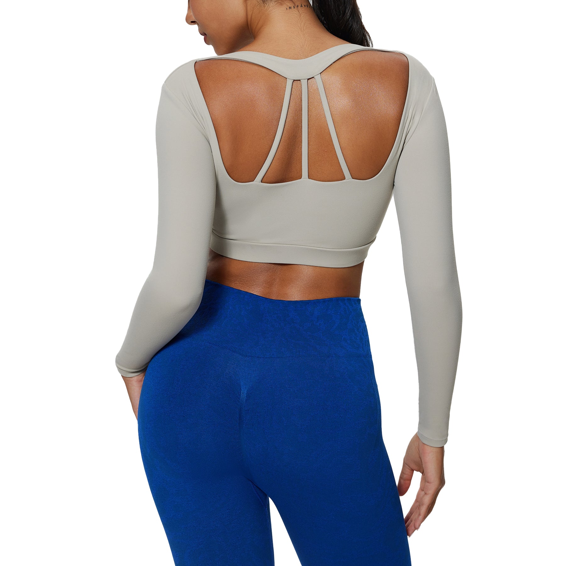 Aoxjox "Leah" Deep-V Long Sleeve Top