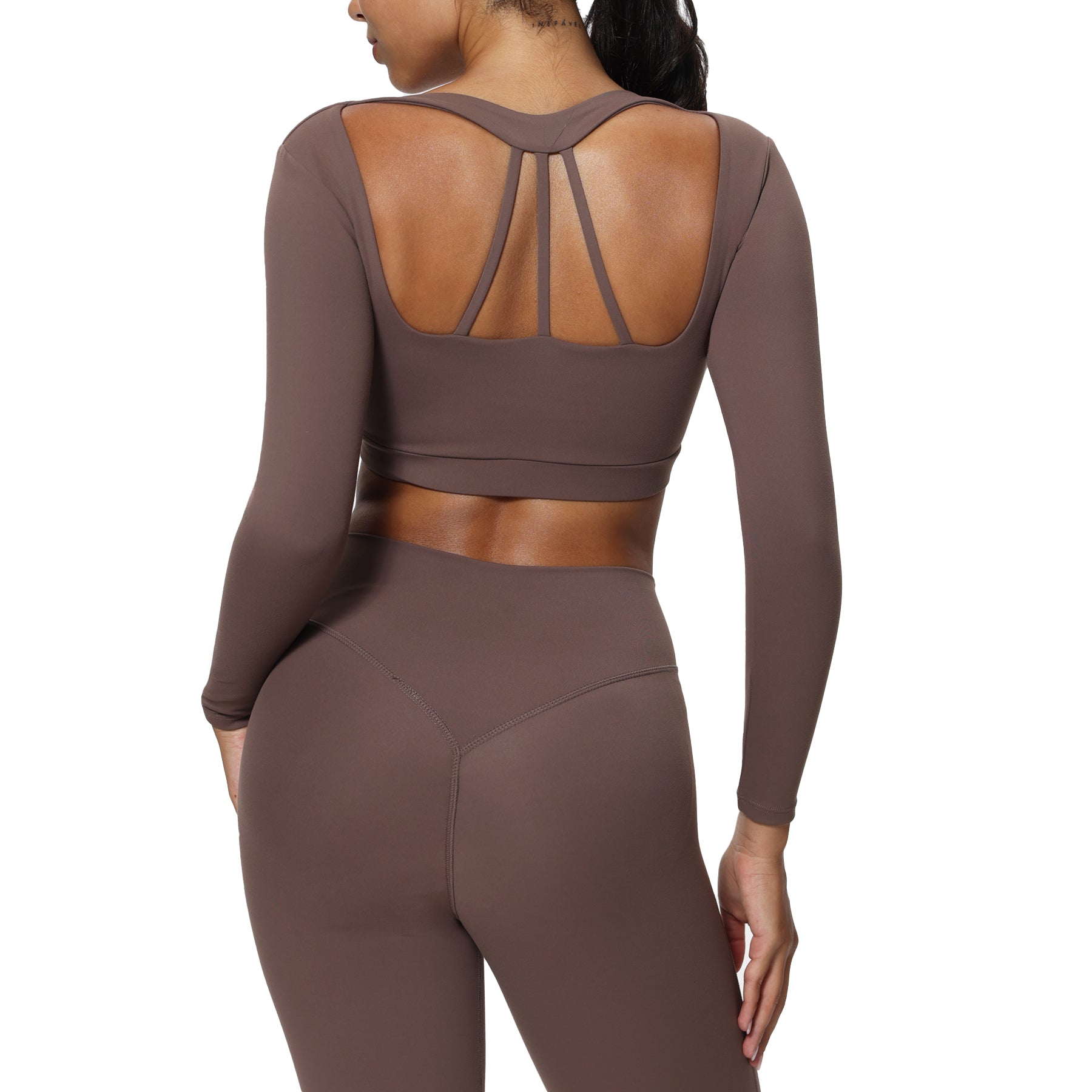 Aoxjox "Leah" Deep-V Long Sleeve Top