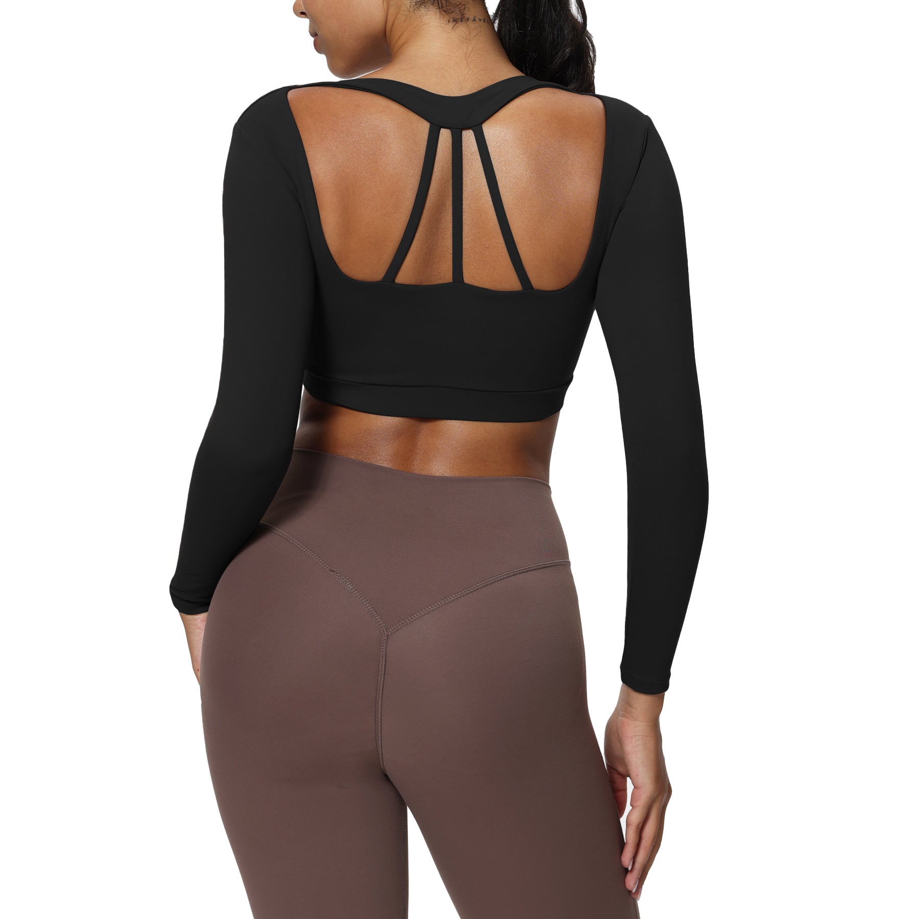 Aoxjox "Leah" Deep-V Long Sleeve Top