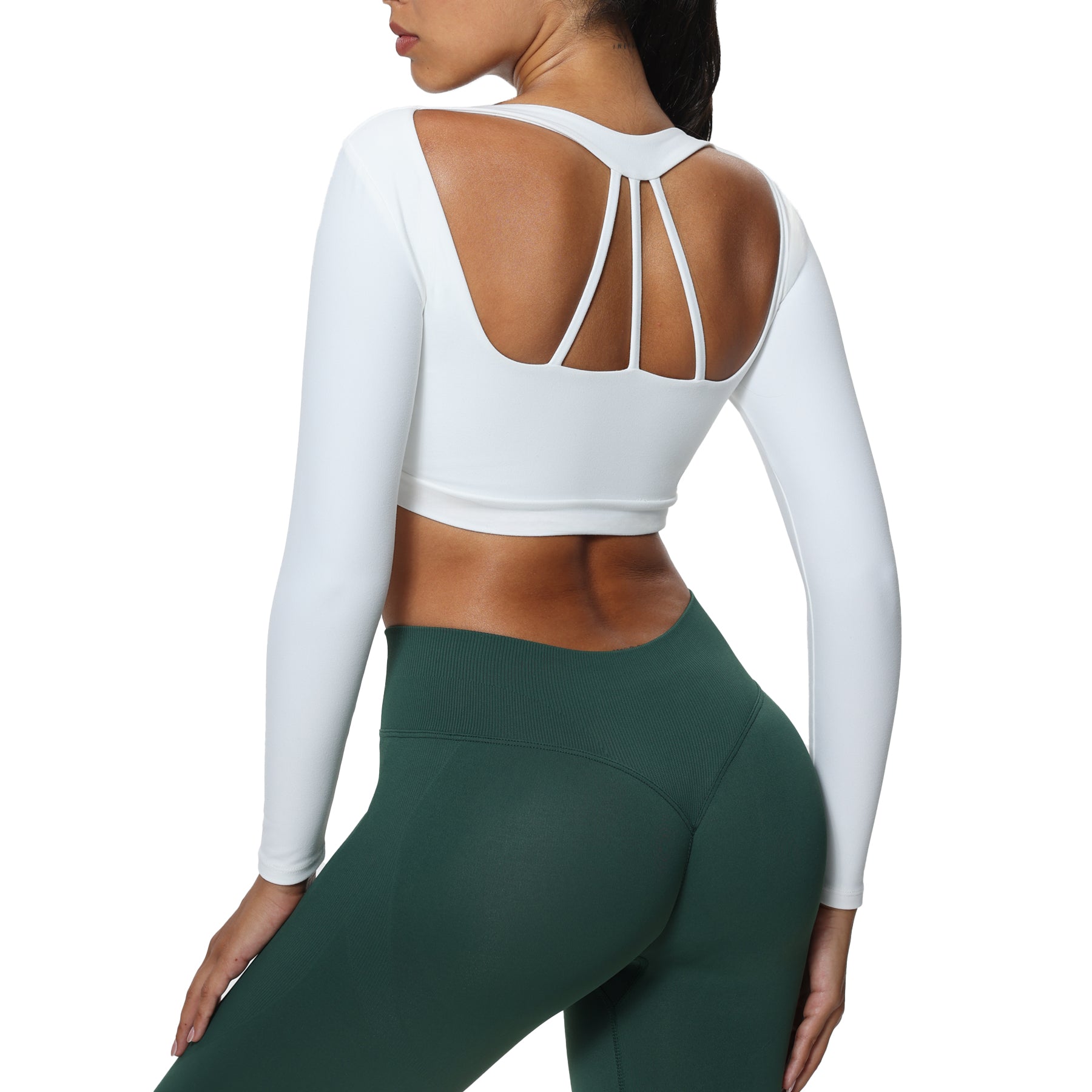 Aoxjox "Leah" Deep-V Long Sleeve Top