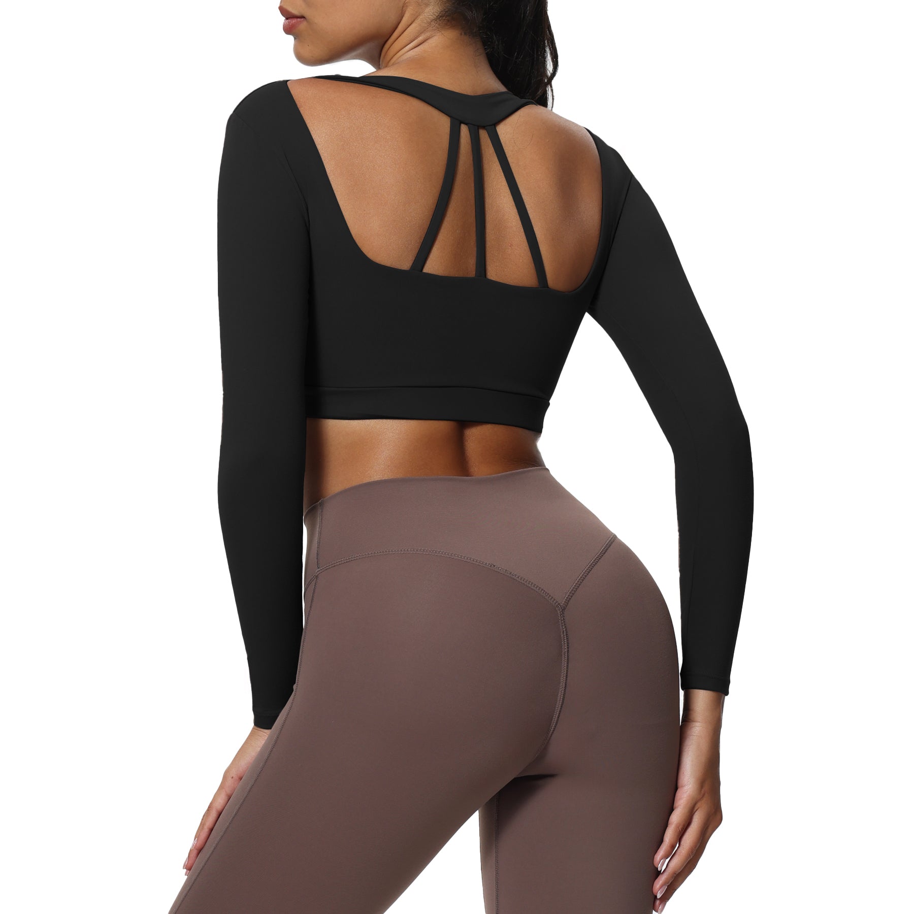 Aoxjox "Leah" Deep-V Long Sleeve Top