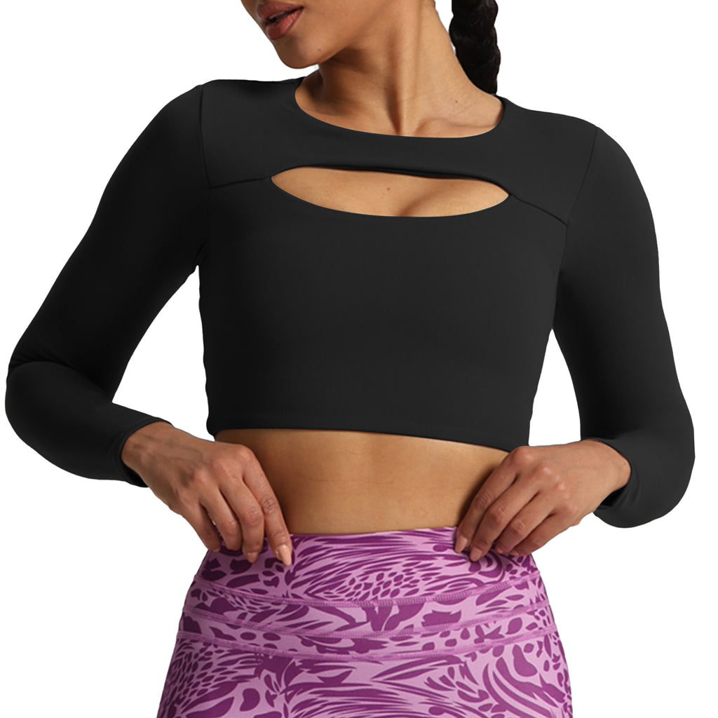 Aoxjox Lacey Long-Sleeve Crop