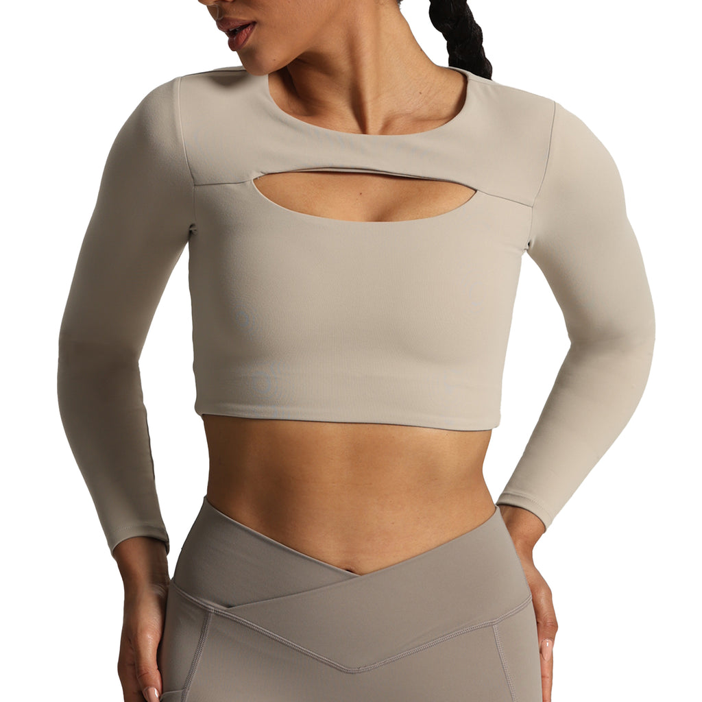 Aoxjox Lacey Long-Sleeve Crop