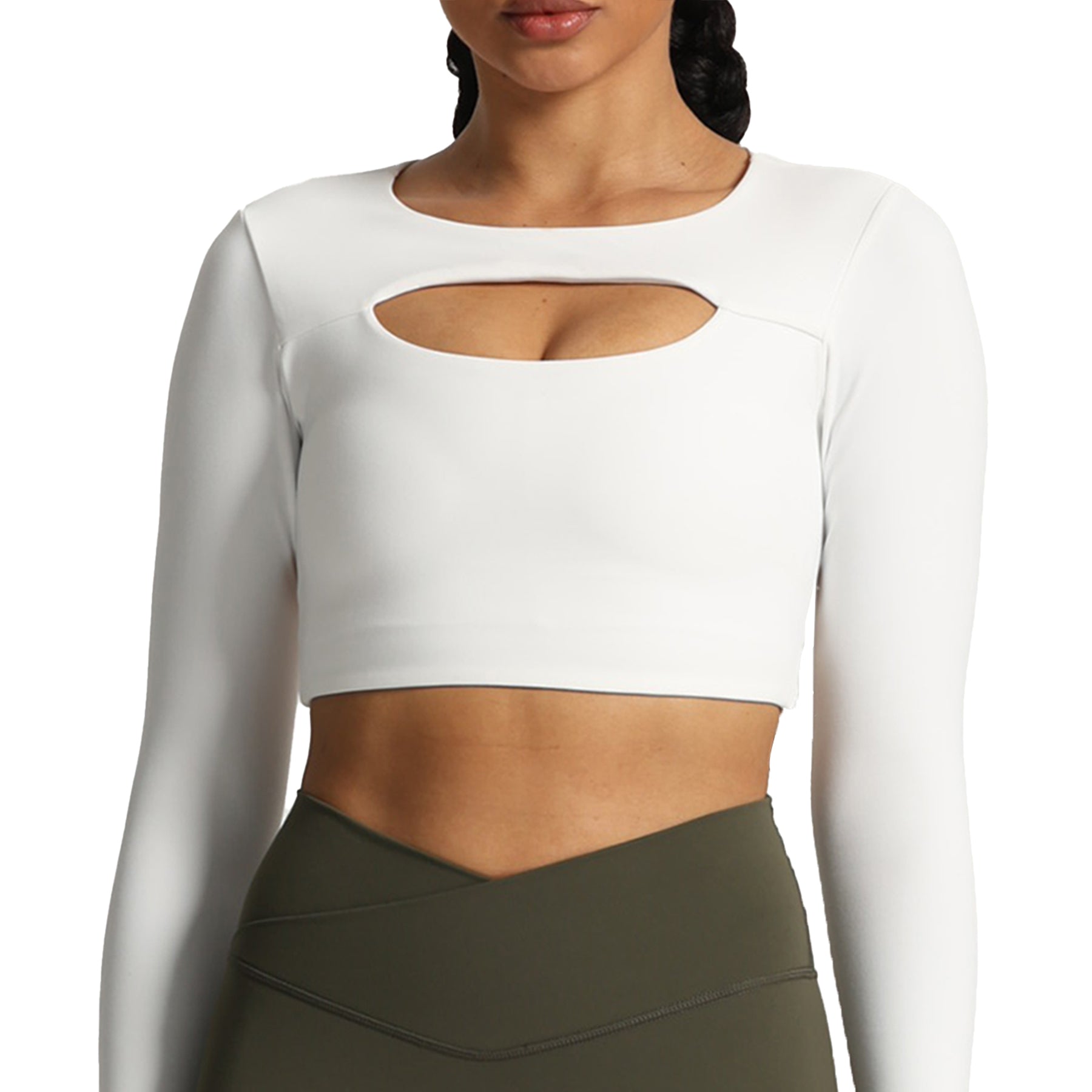 Aoxjox Lacey Long-Sleeve Crop