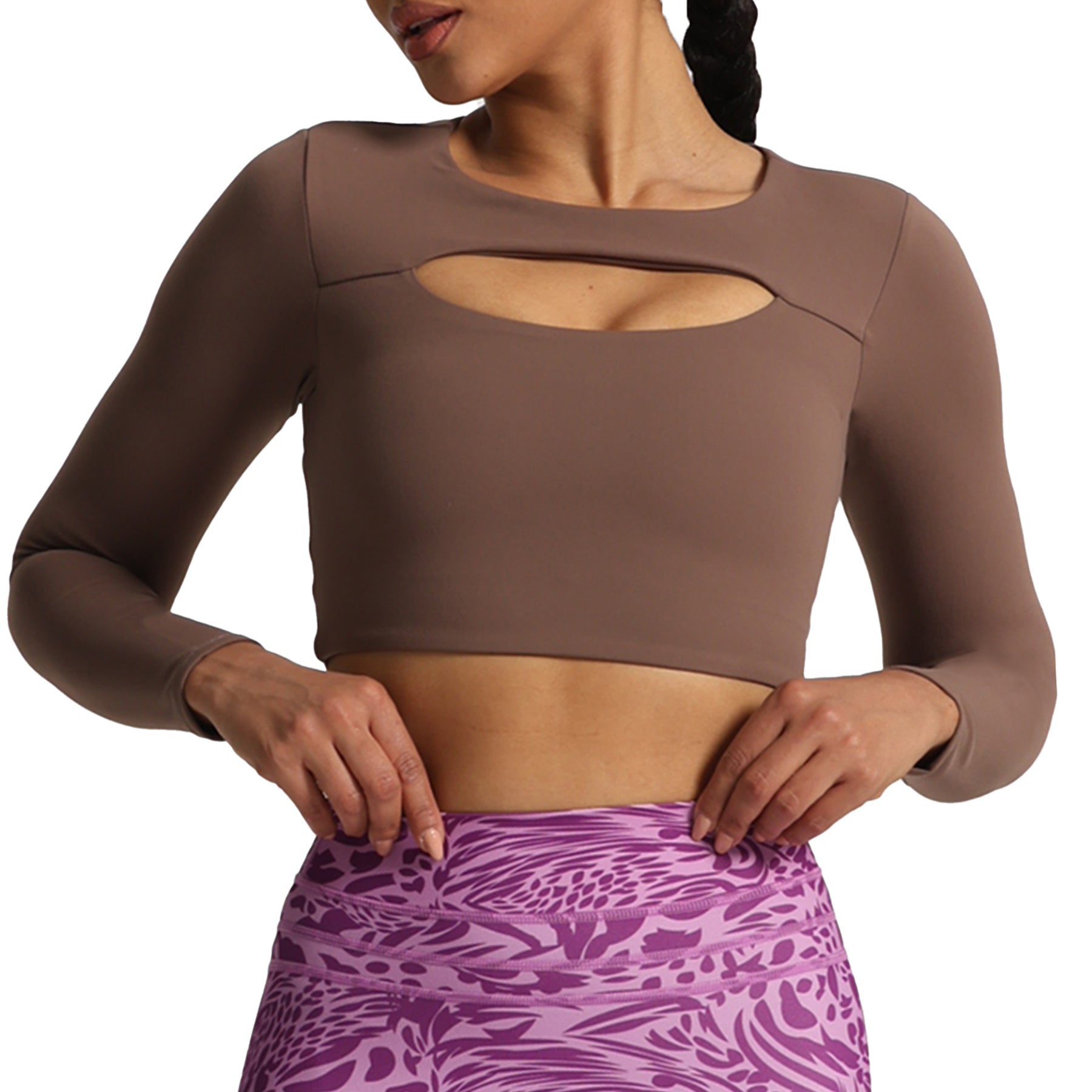 Aoxjox Lacey Long-Sleeve Crop