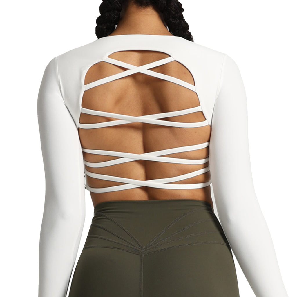 Aoxjox Lacey Long-Sleeve Crop