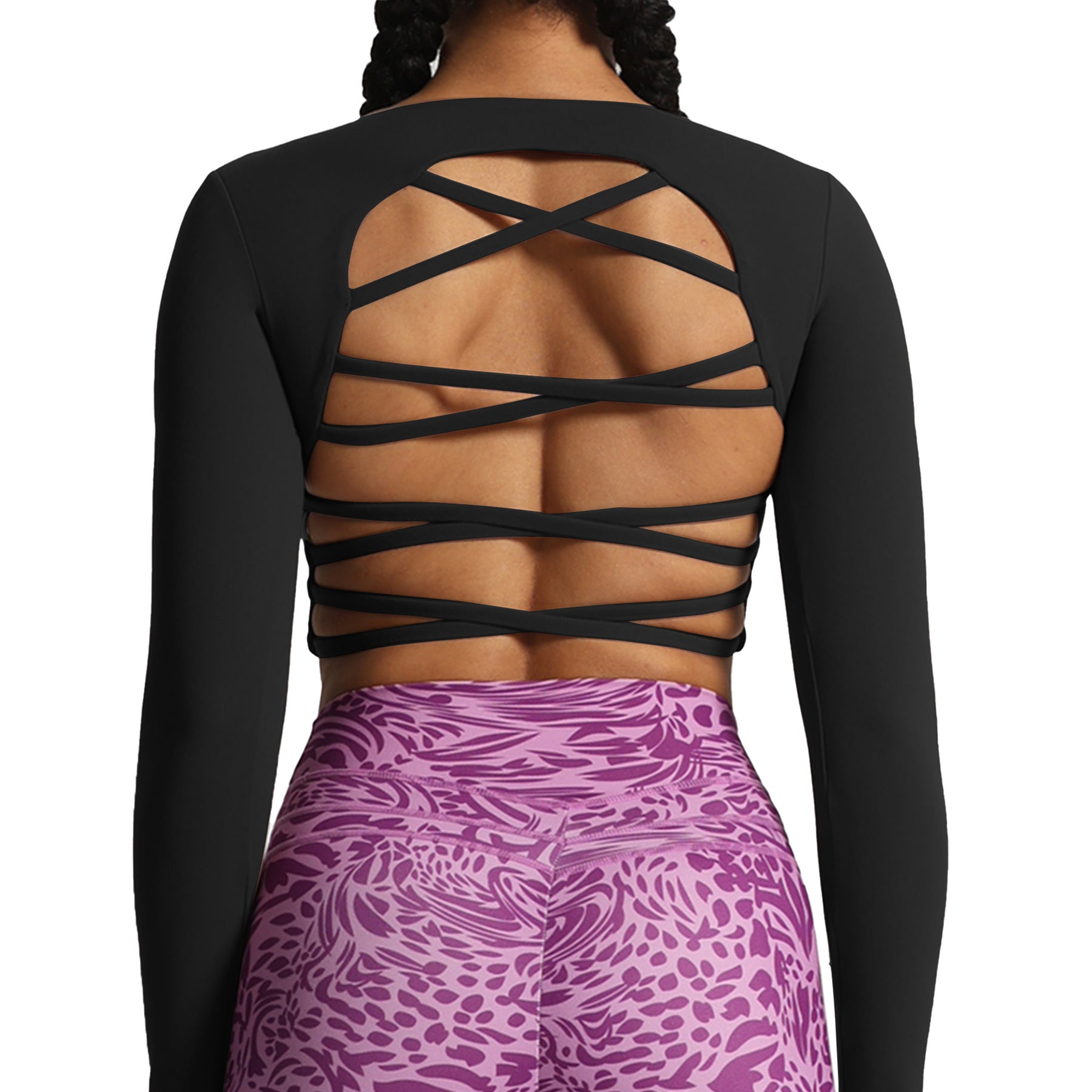 Aoxjox Lacey Long-Sleeve Crop