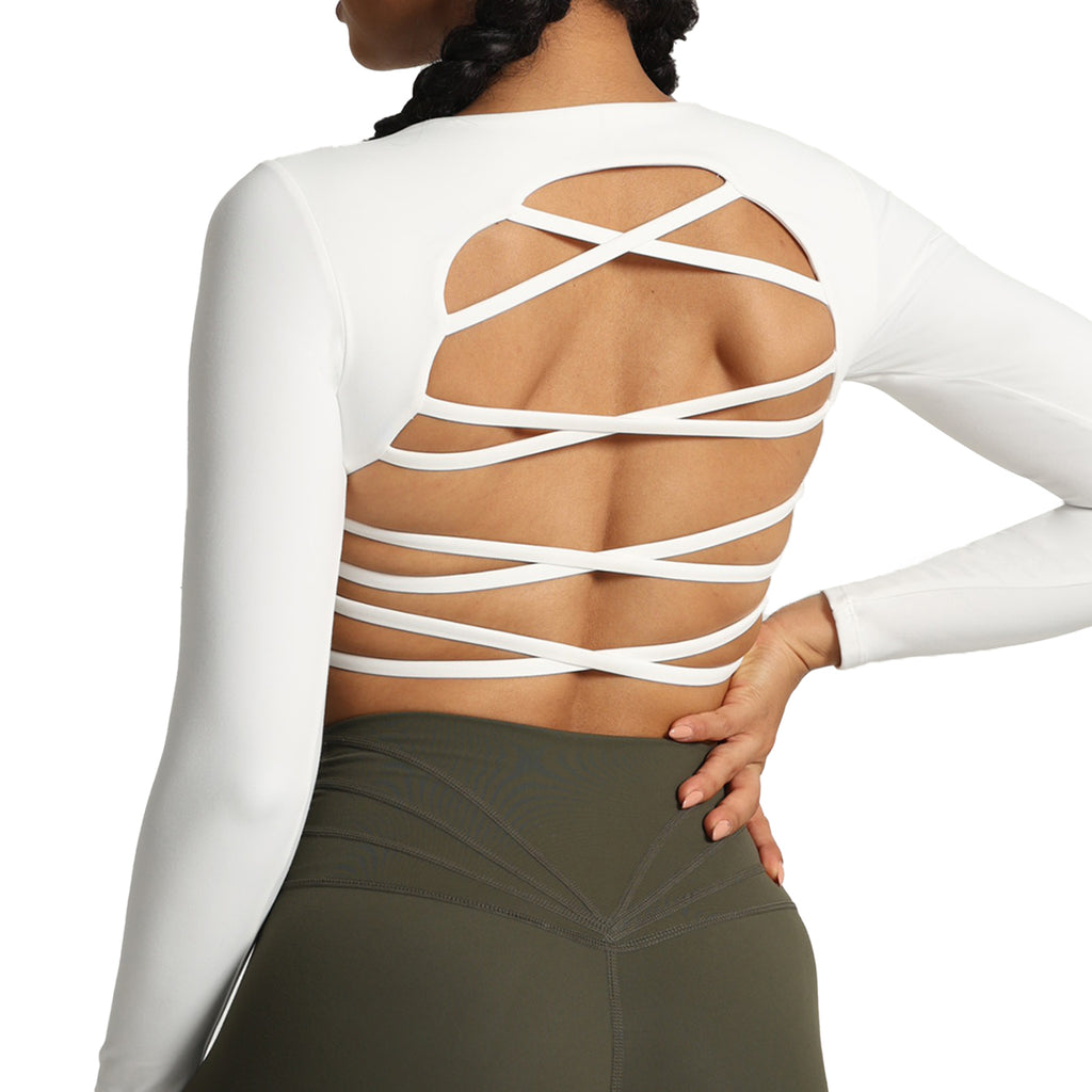 Aoxjox Lacey Long-Sleeve Crop