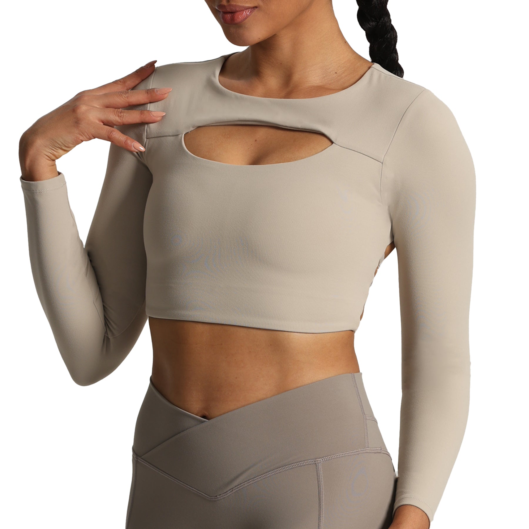 Aoxjox Lacey Long-Sleeve Crop