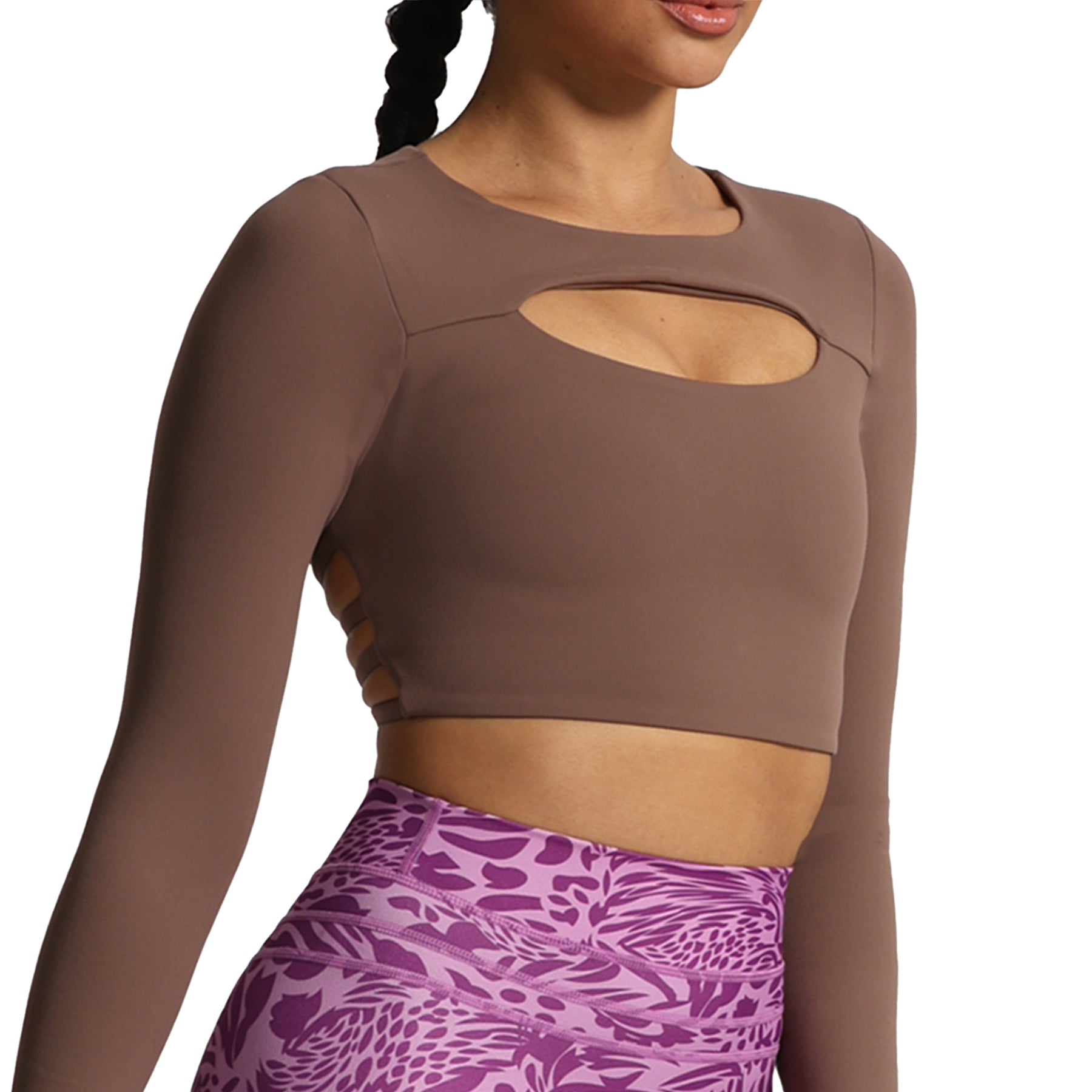 Aoxjox Lacey Long-Sleeve Crop