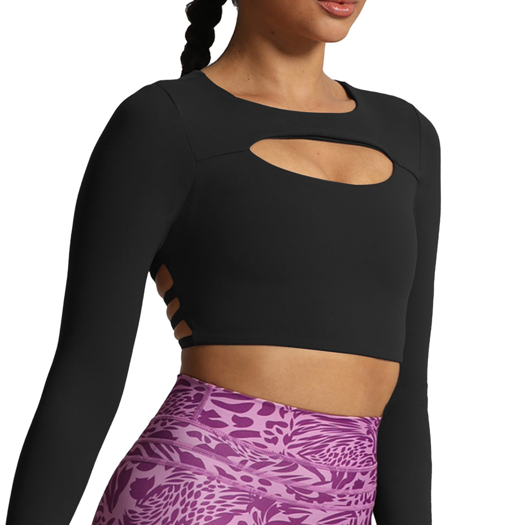 Aoxjox Lacey Long-Sleeve Crop