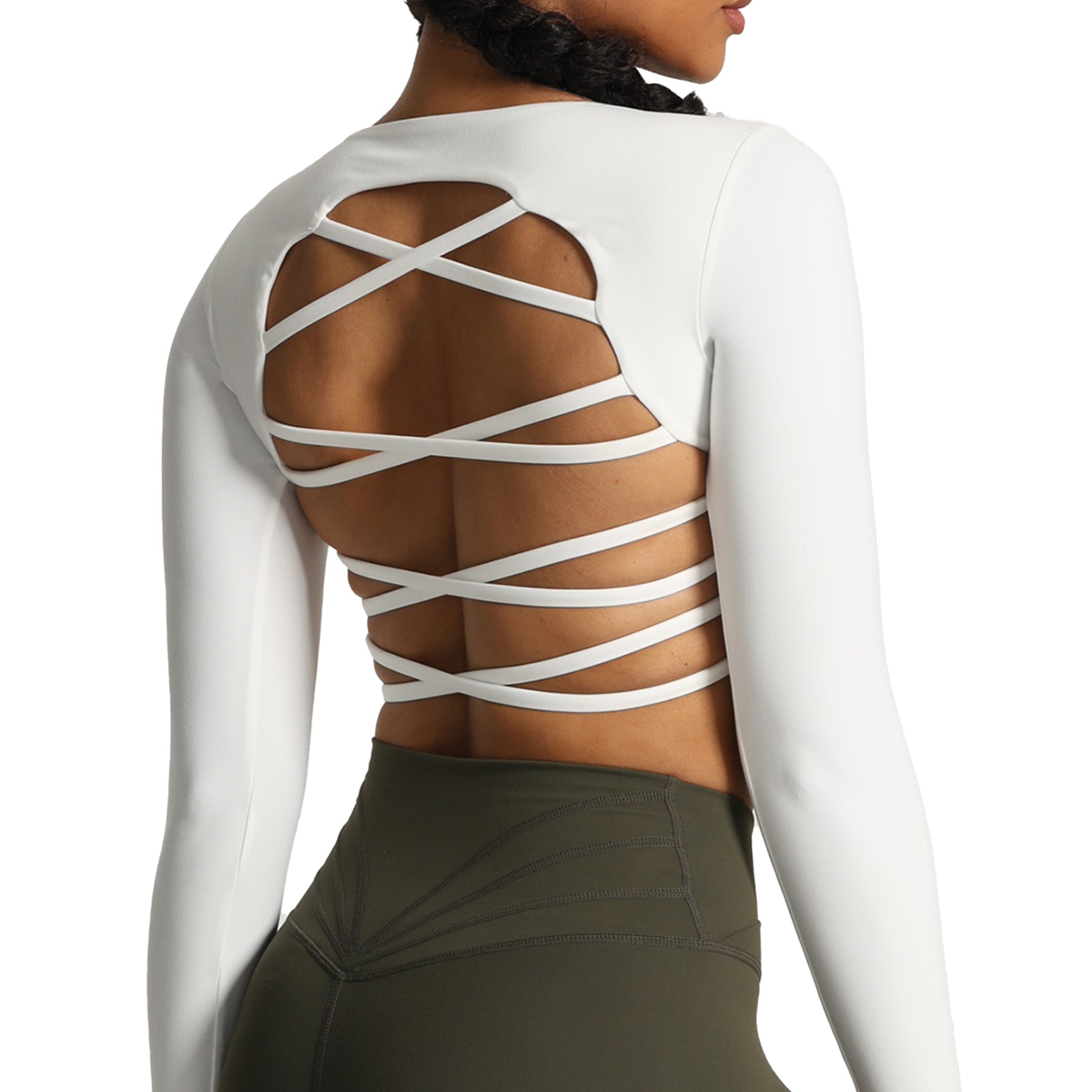 Aoxjox Lacey Long-Sleeve Crop