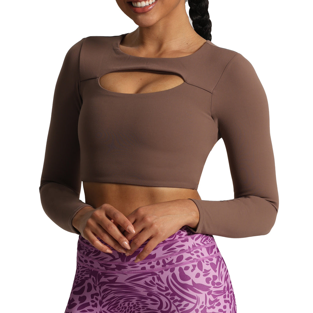 Aoxjox Lacey Long-Sleeve Crop