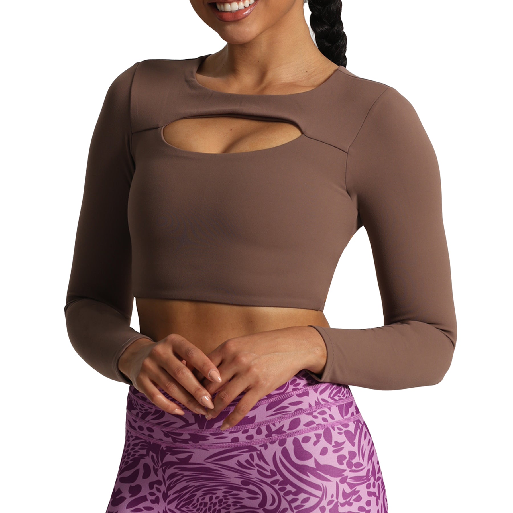 Aoxjox Lacey Long-Sleeve Crop