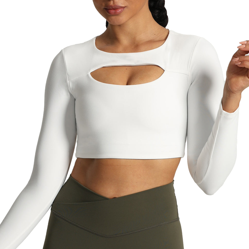 Aoxjox Lacey Long-Sleeve Crop