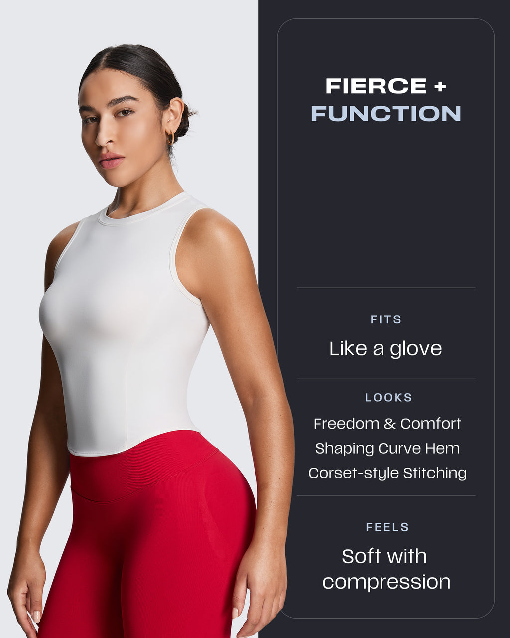 Aoxjox "Geo" Sleeveless Tank Top  (NO BRA SHELF)