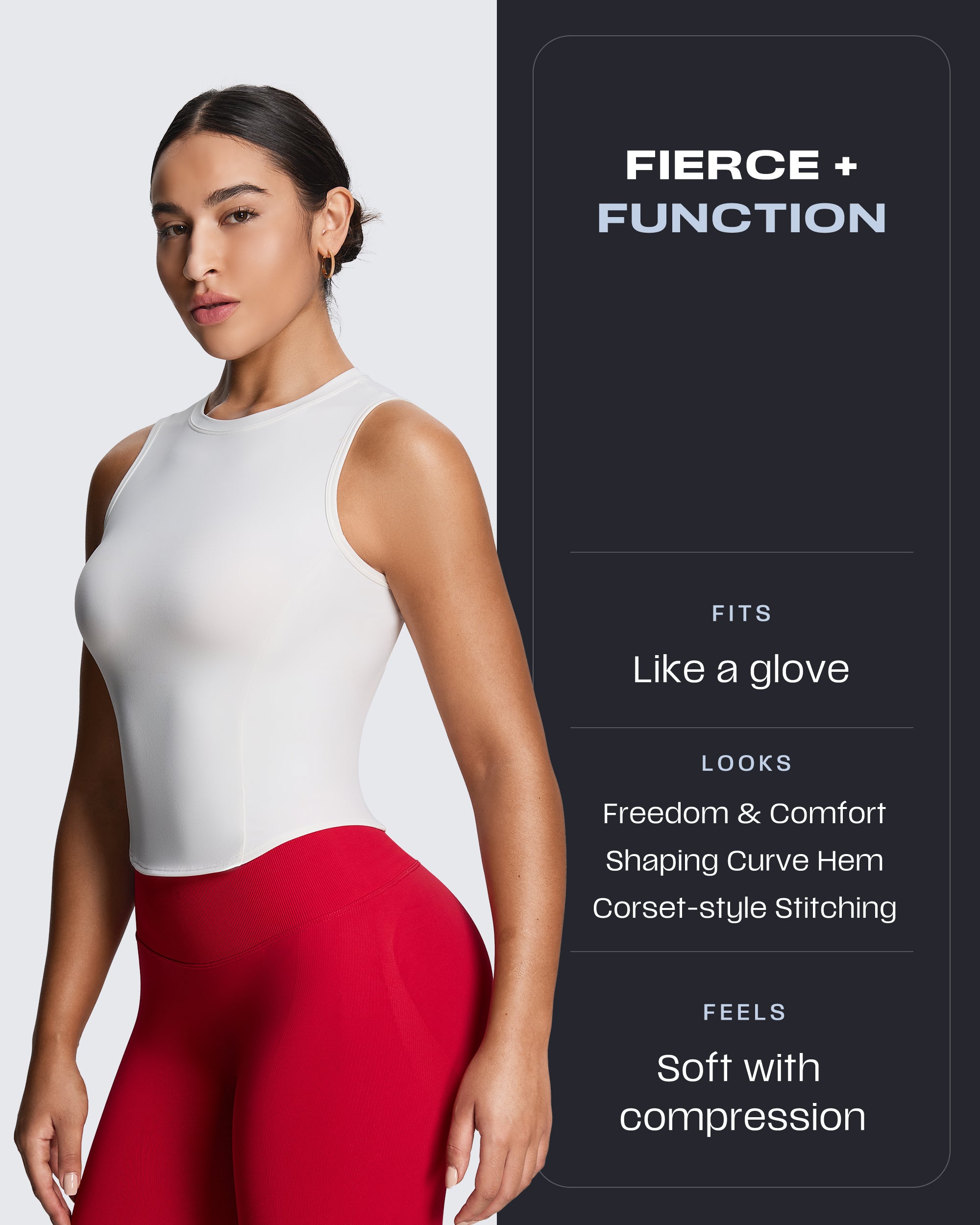 Aoxjox "Geo" Sleeveless Tank Top  (NO BRA SHELF)