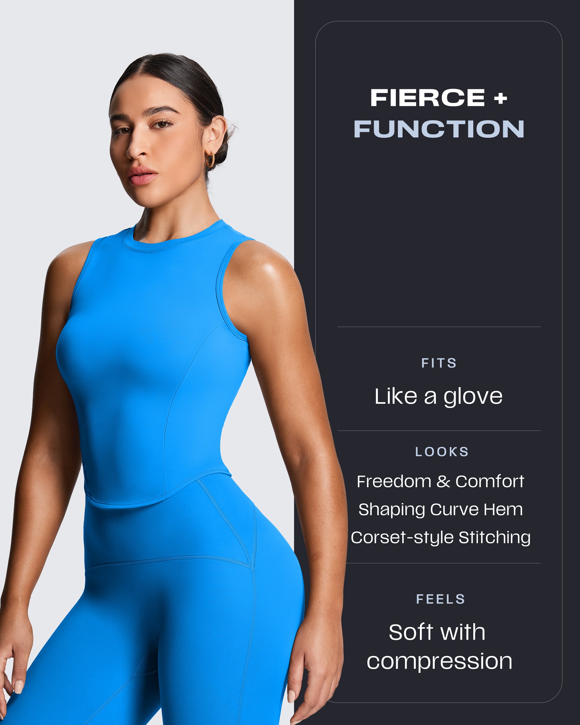 Aoxjox "Geo" Sleeveless Tank Top  (NO BRA SHELF)