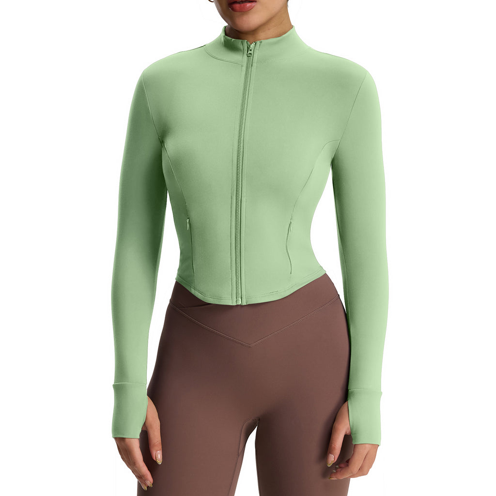 Aoxjox Full Zippered "Geo Zip" Jacket Long Sleeve