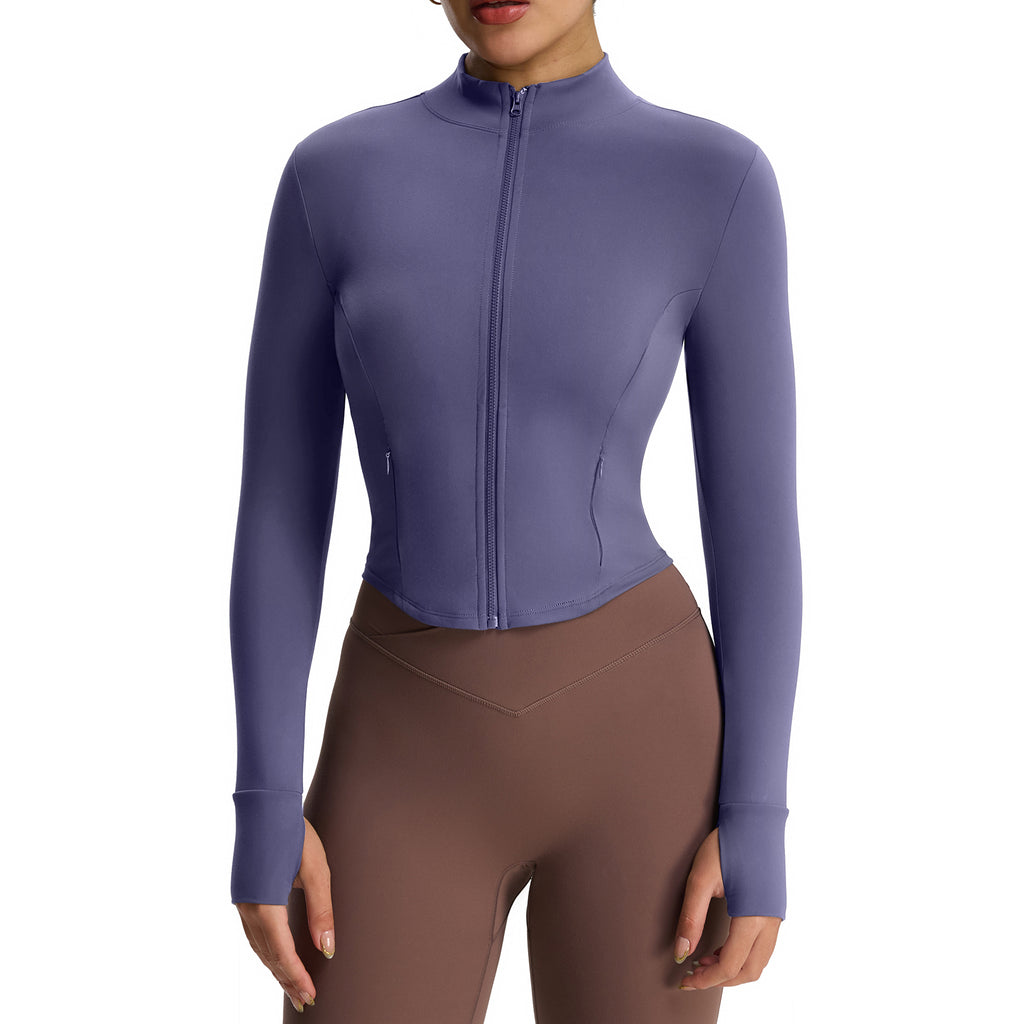 Aoxjox Full Zippered "Geo Zip" Jacket Long Sleeve
