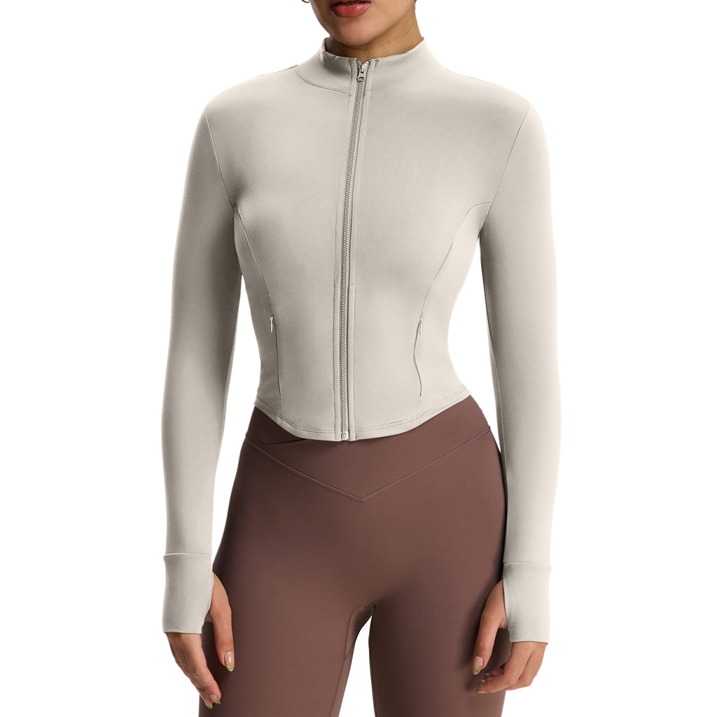 Aoxjox Full Zippered "Geo Zip" Jacket Long Sleeve