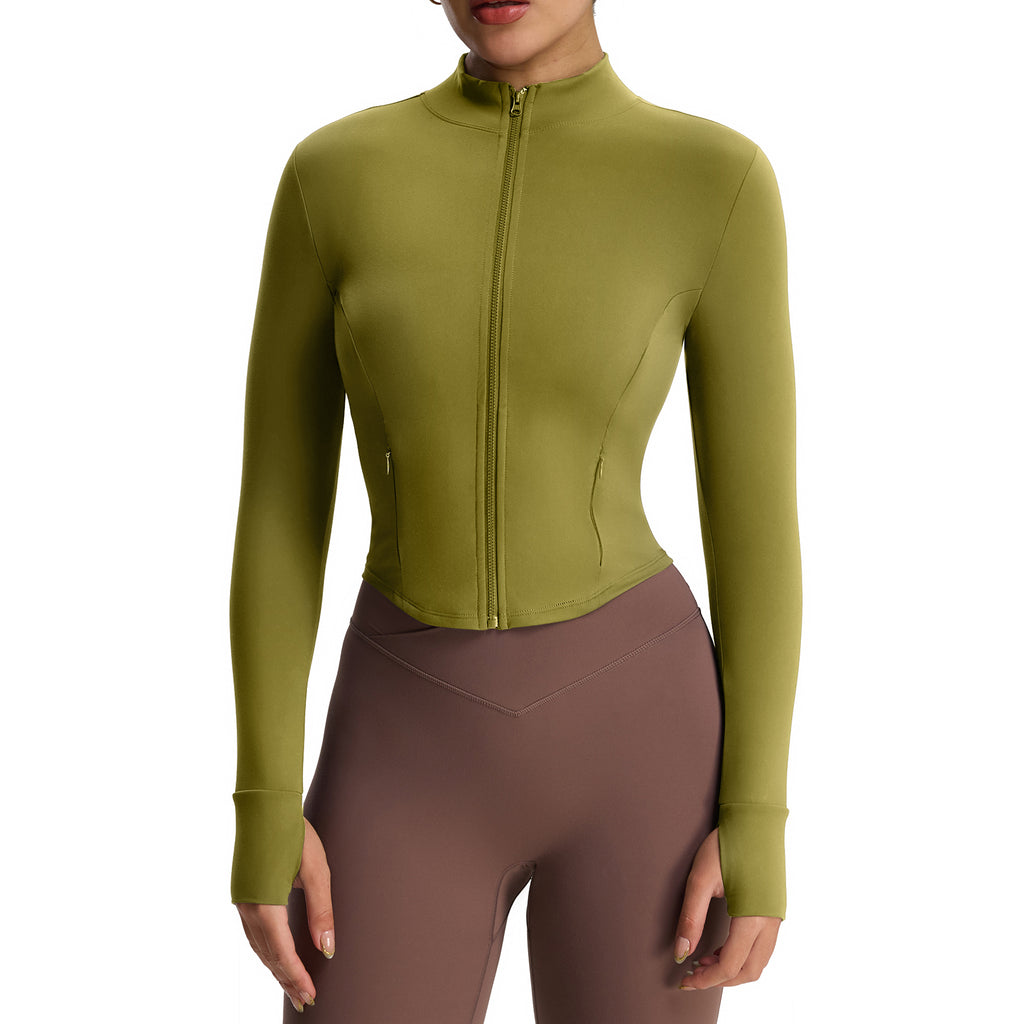 Aoxjox Full Zippered "Geo Zip" Jacket Long Sleeve