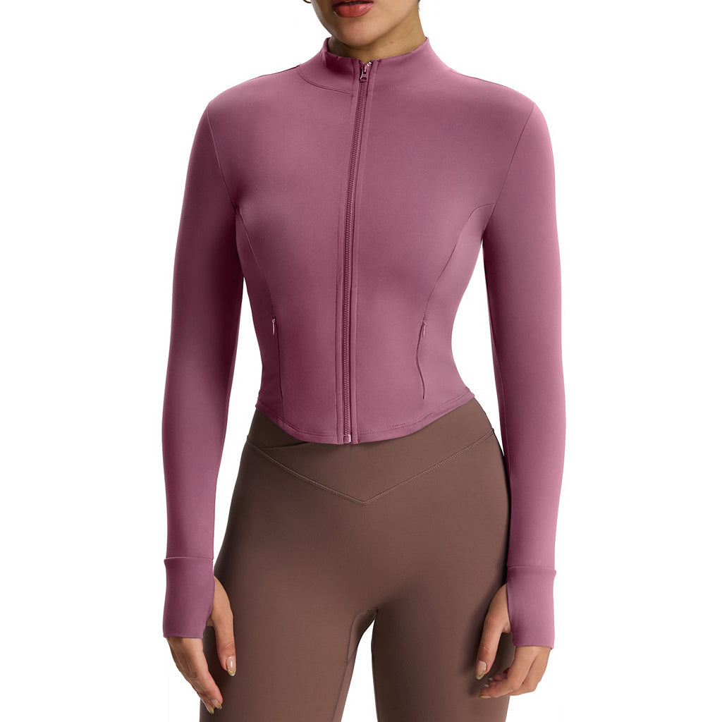 Aoxjox Full Zippered "Geo Zip" Jacket Long Sleeve