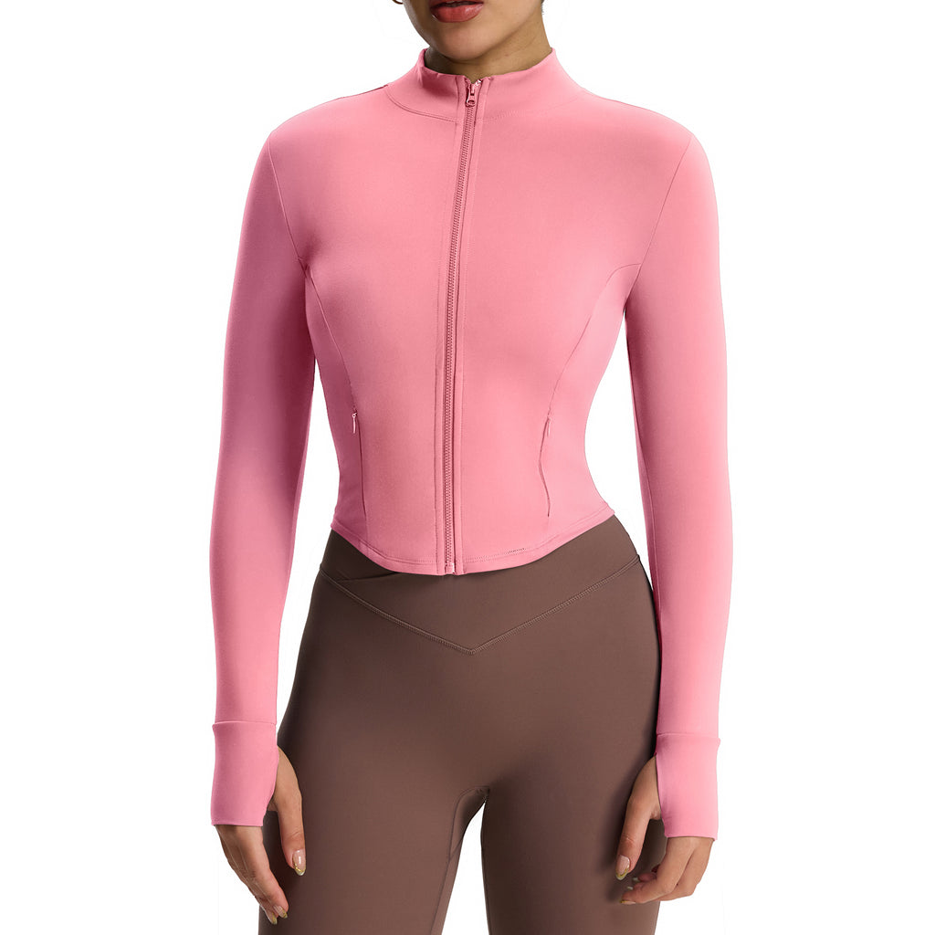 Aoxjox Full Zippered "Geo Zip" Jacket Long Sleeve